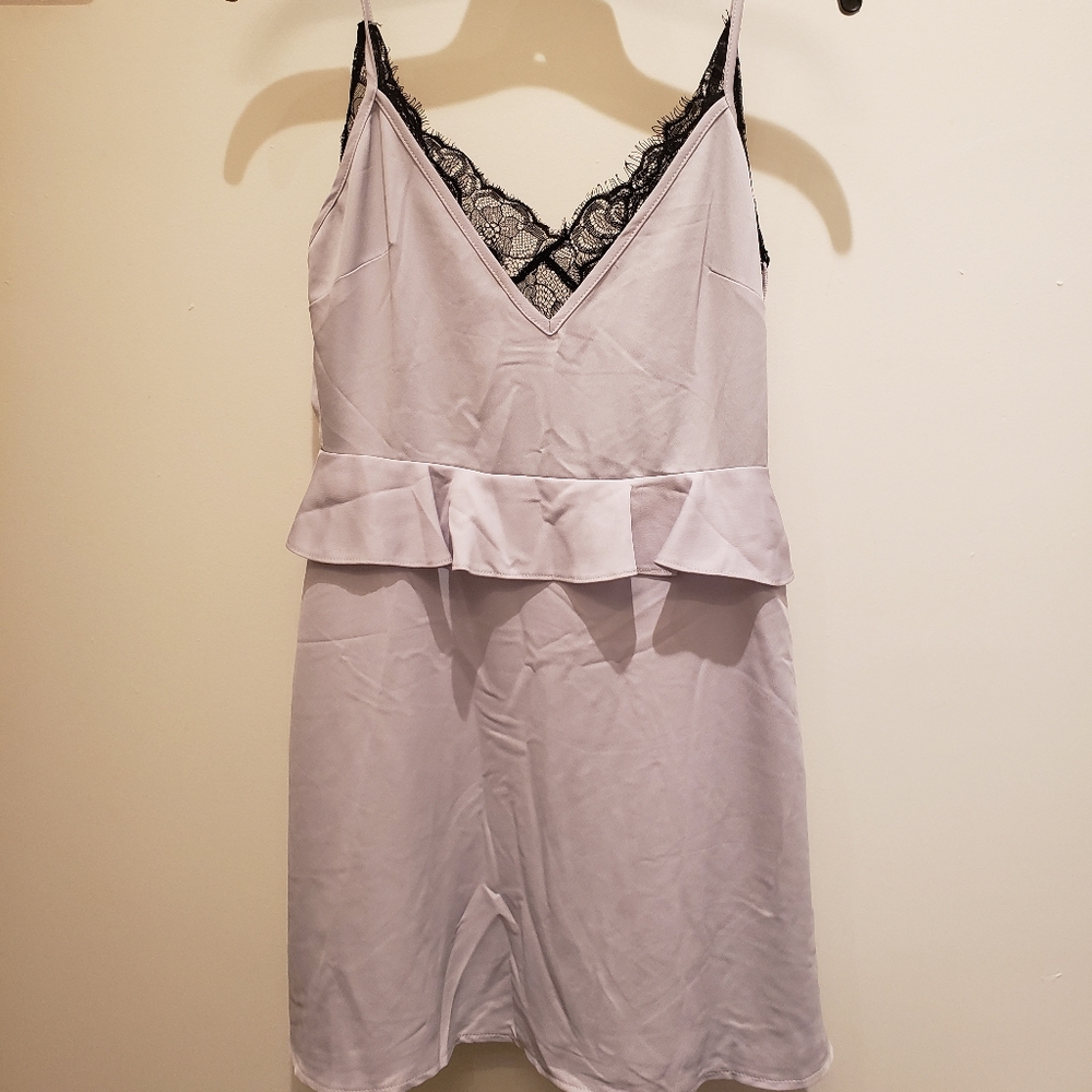 Silver short missguided dress